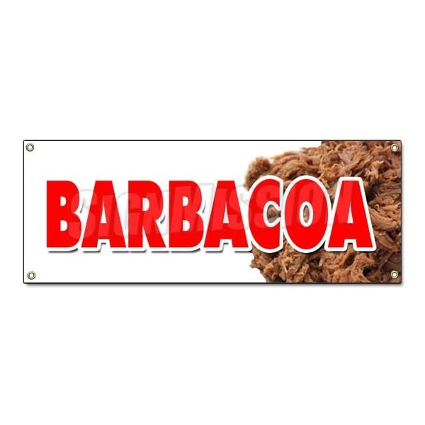 BARBACOA BANNER SIGN caribbean mexico mexican pork beef goat barbecue